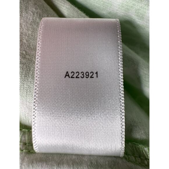 Quacker Factory Large Green White Tunic Silver Sequined Trim At Neck - Picture 10 of 11